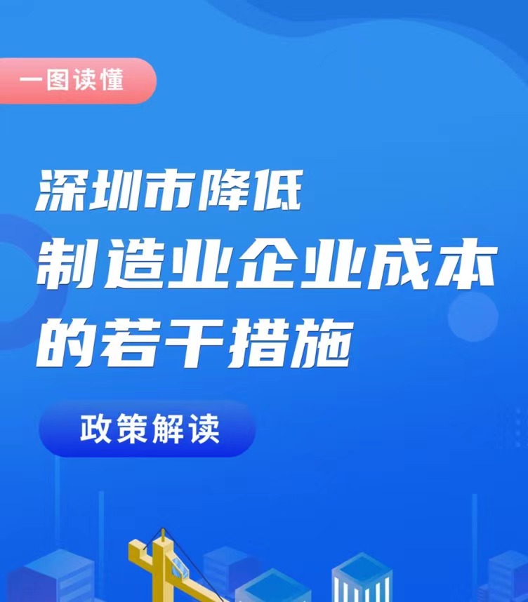 一圖讀懂|深圳市降低制造業(yè)企業(yè)成本的若干措施